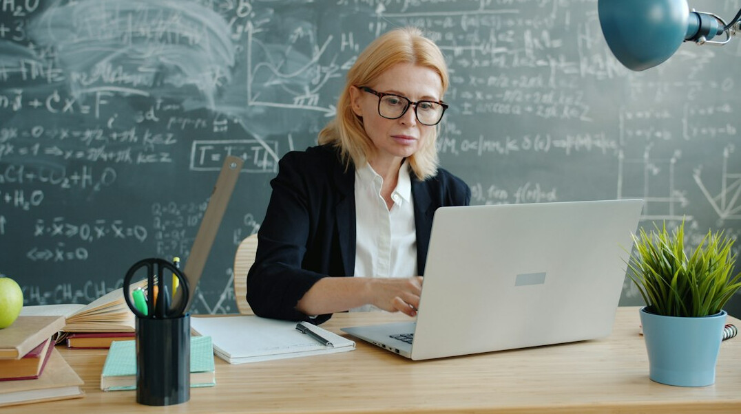 adult student in classroom