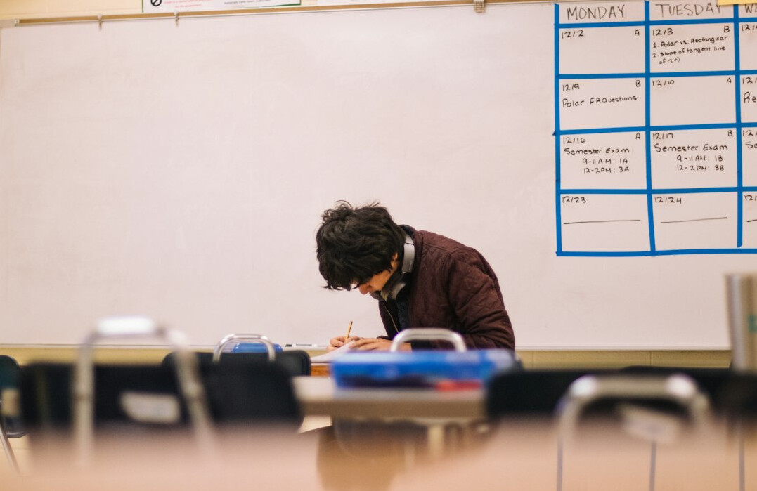 adult student in classroom