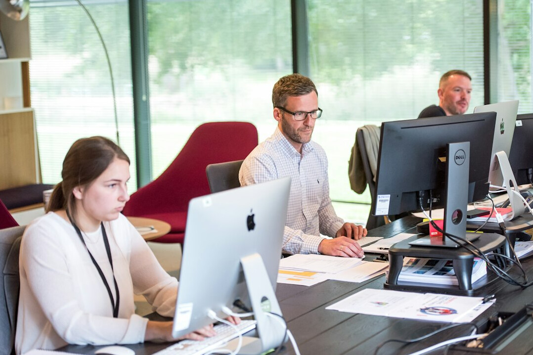team collaboration in office