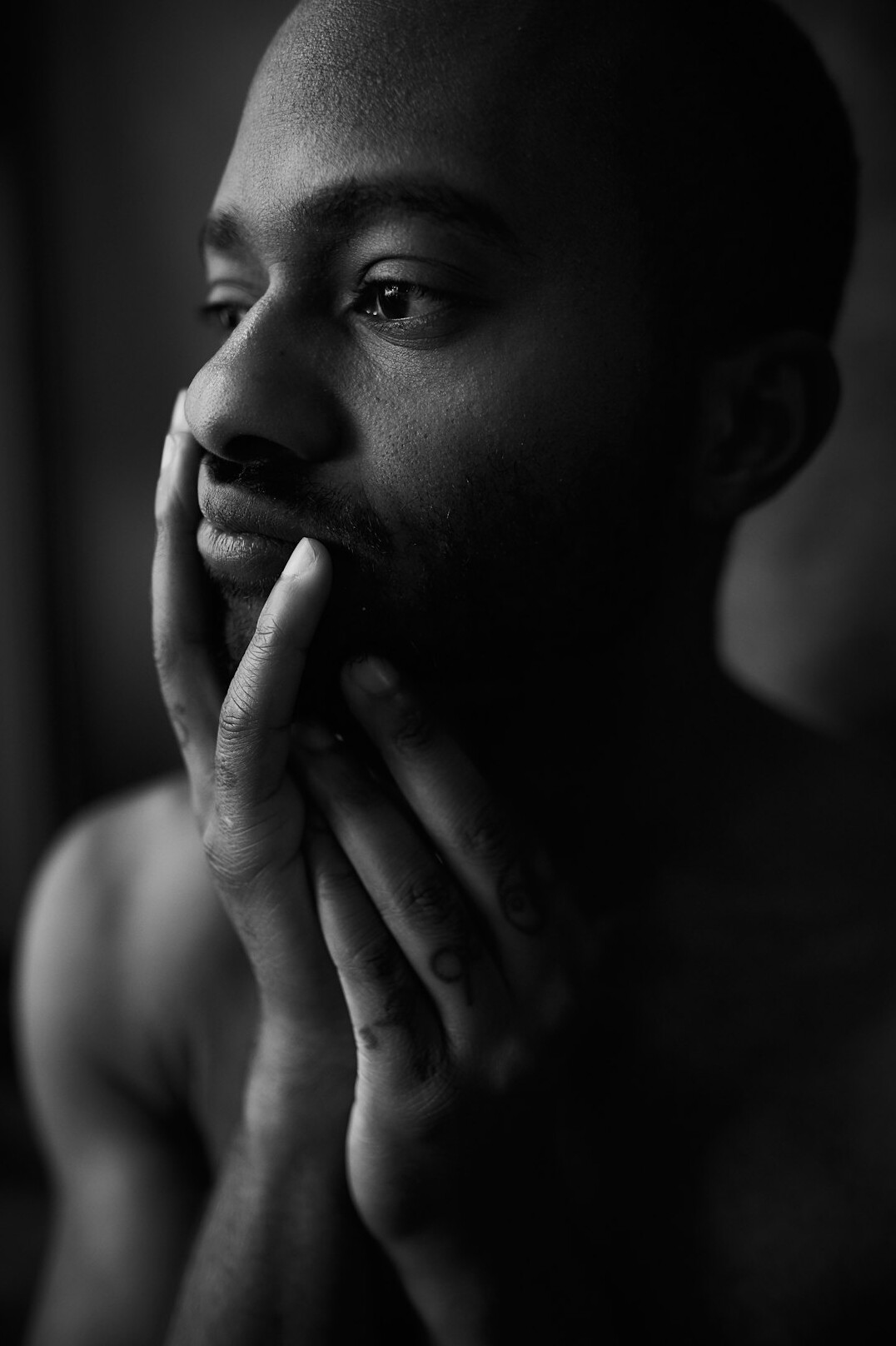 Studio portrait of a man with a beard
